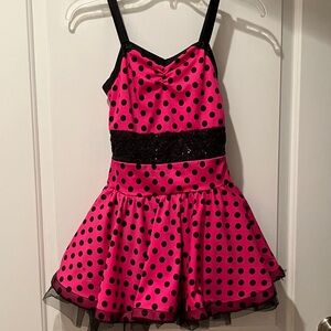 Weissman Pink and Black Polka Dot Costume/dress